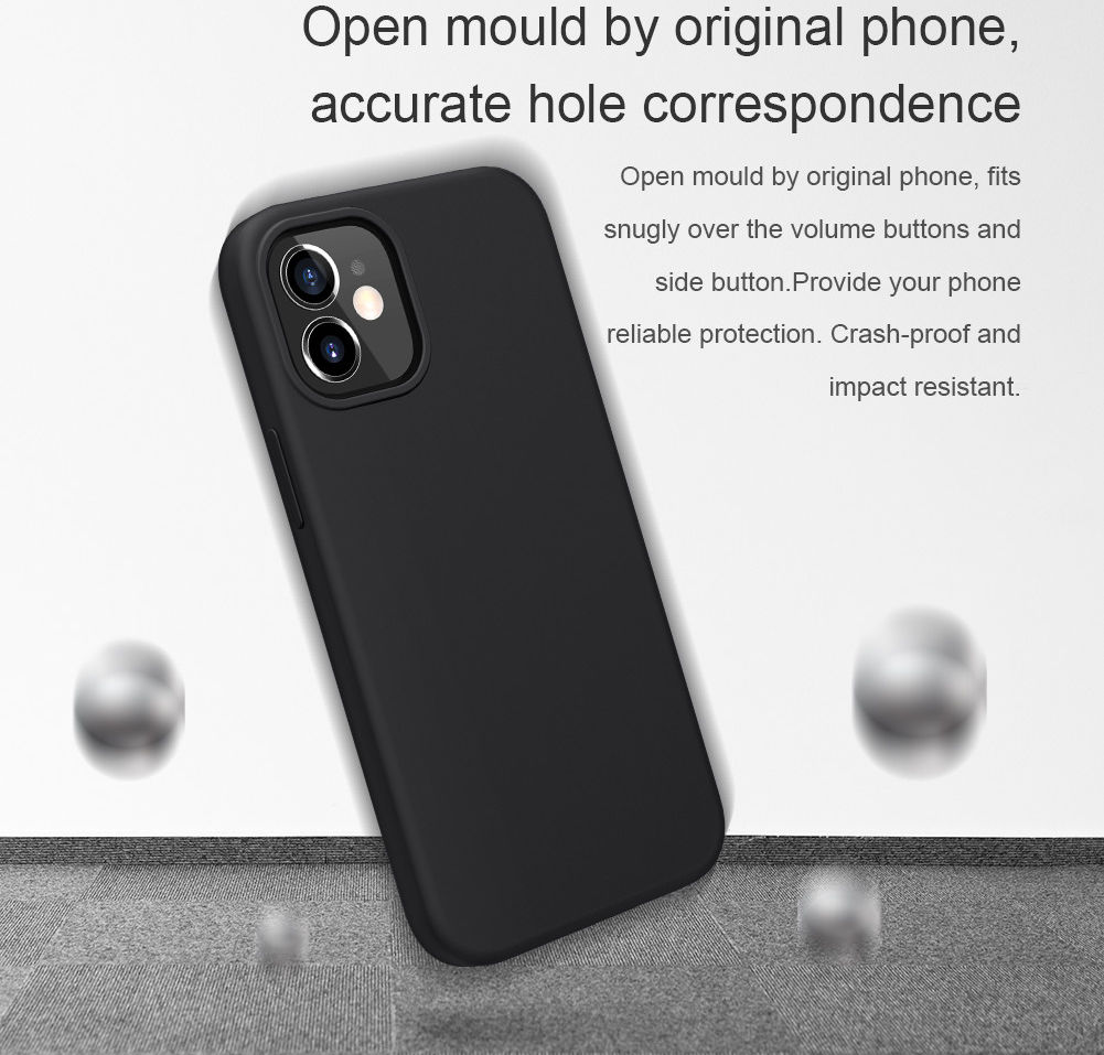 Nillkin Flex Pure Apple Iphone 12 Mini Hoesje Magsafe Siliconen Zwart Gsmpuntnl 3990