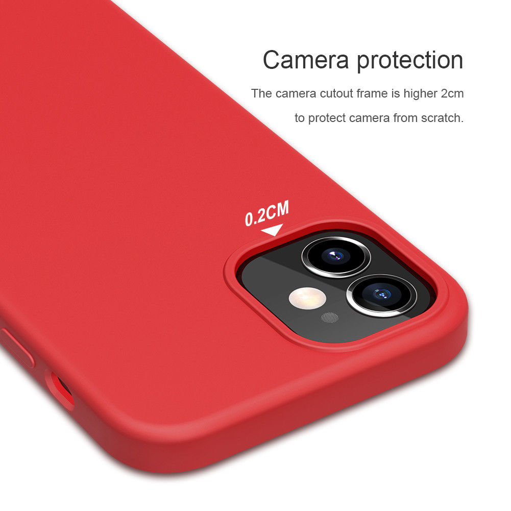 Nillkin Flex Pure Apple iPhone 12 Mini Hoesje  MagSafe Siliconen Rood afbeelding 11