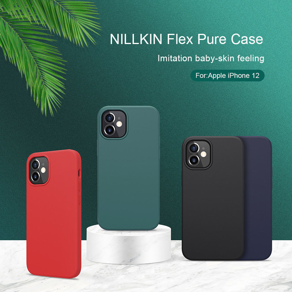Nillkin Flex Pure Apple iPhone 12 Mini Hoesje  MagSafe Siliconen Rood afbeelding 4