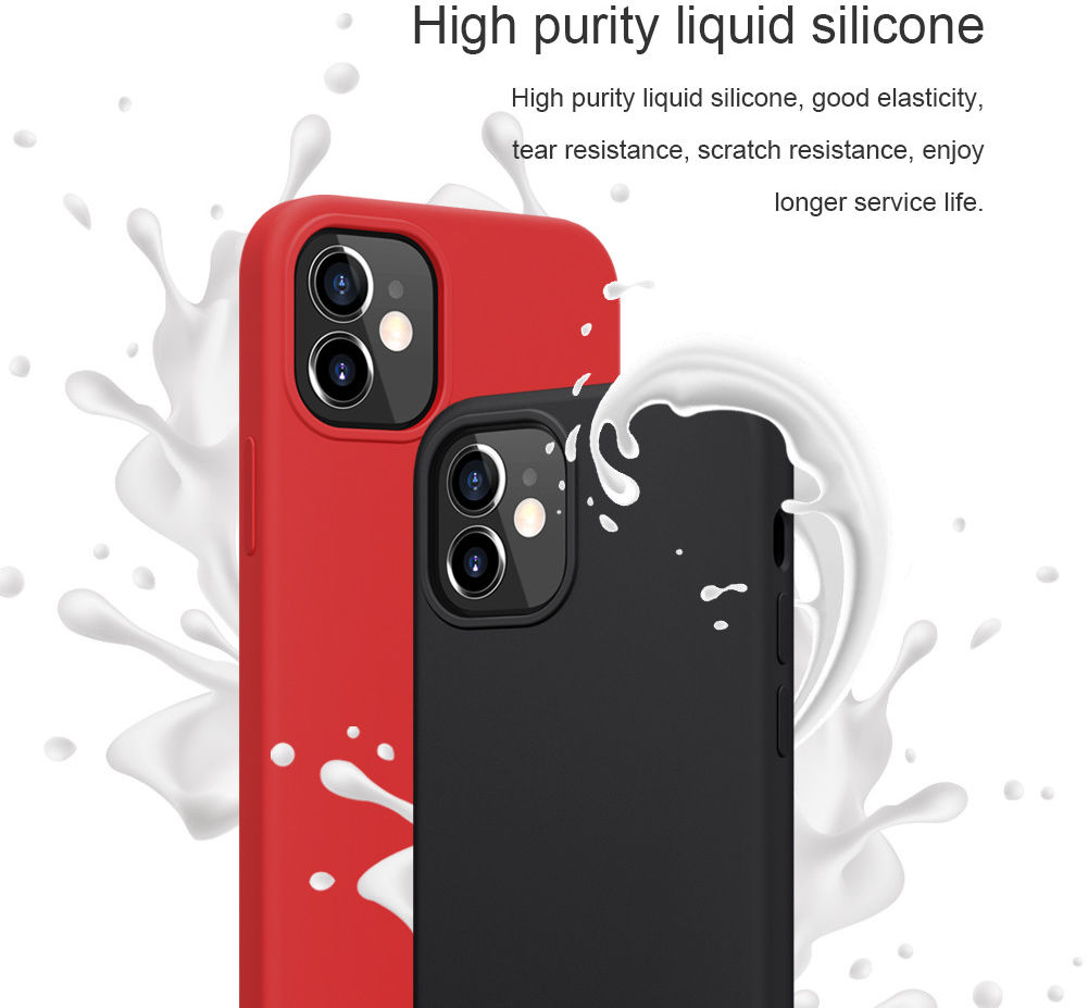 Nillkin Flex Pure Apple iPhone 12 Mini Hoesje  MagSafe Siliconen Rood afbeelding 7