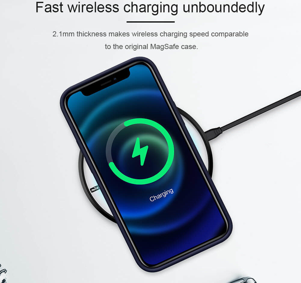 Nillkin Flex Pure iPhone 12 Pro Max Hoesje MagSafe Siliconen Blauw afbeelding 6