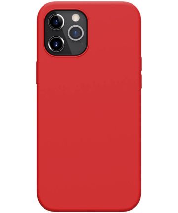 Nillkin Flex Pure iPhone 12 Pro Max Hoesje MagSafe Siliconen Rood Hoesjes