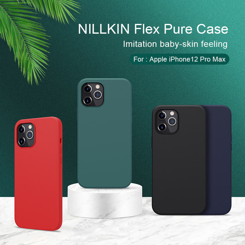 Nillkin Flex Pure iPhone 12 Pro Max Hoesje MagSafe Siliconen Rood afbeelding 4