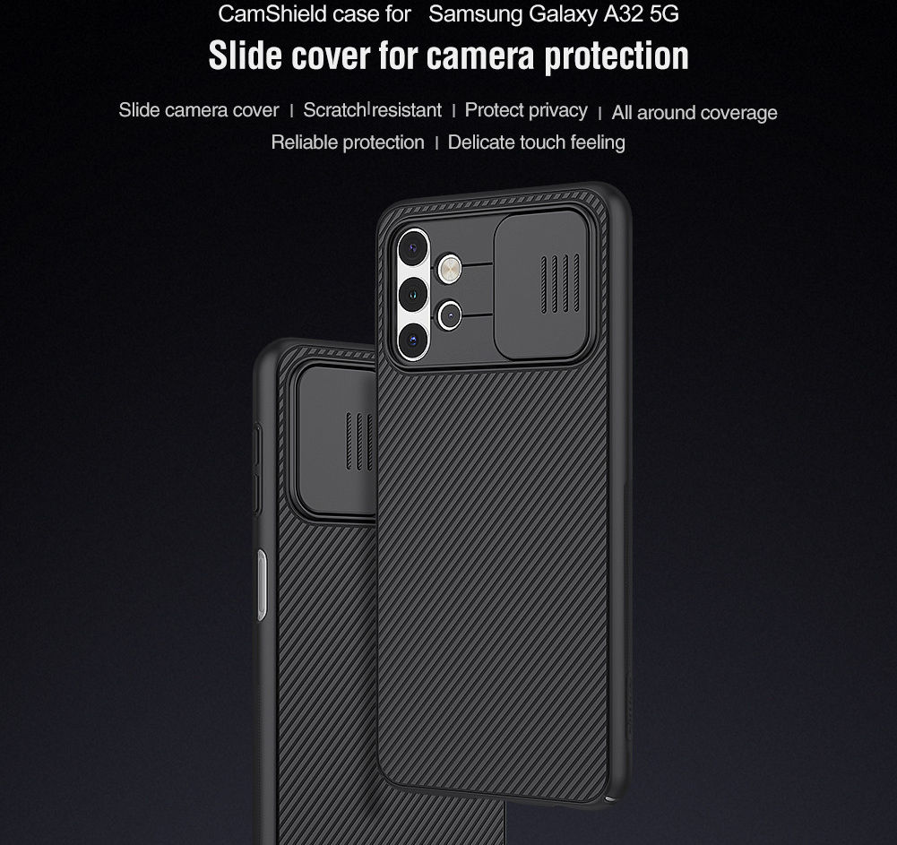 Nillkin CamShield Samsung Galaxy A32 5G Hoesje met Camera Slider Zwart afbeelding 11