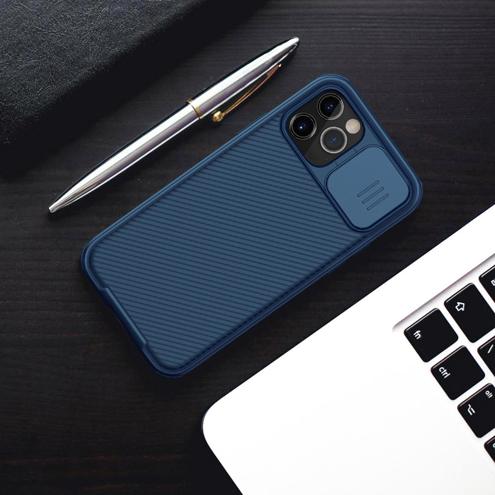 Nillkin CamShield iPhone 12/12 Pro MagSafe Hoesje Camera Slider Blauw afbeelding 5