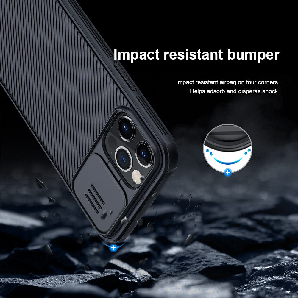 Nillkin CamShield iPhone 12 Pro Max MagSafe Hoesje Camera Slider Zwart afbeelding 13