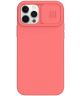 Nillkin iPhone 12/12 Pro Siliconen MagSafe Hoesje Camera Slider Roze