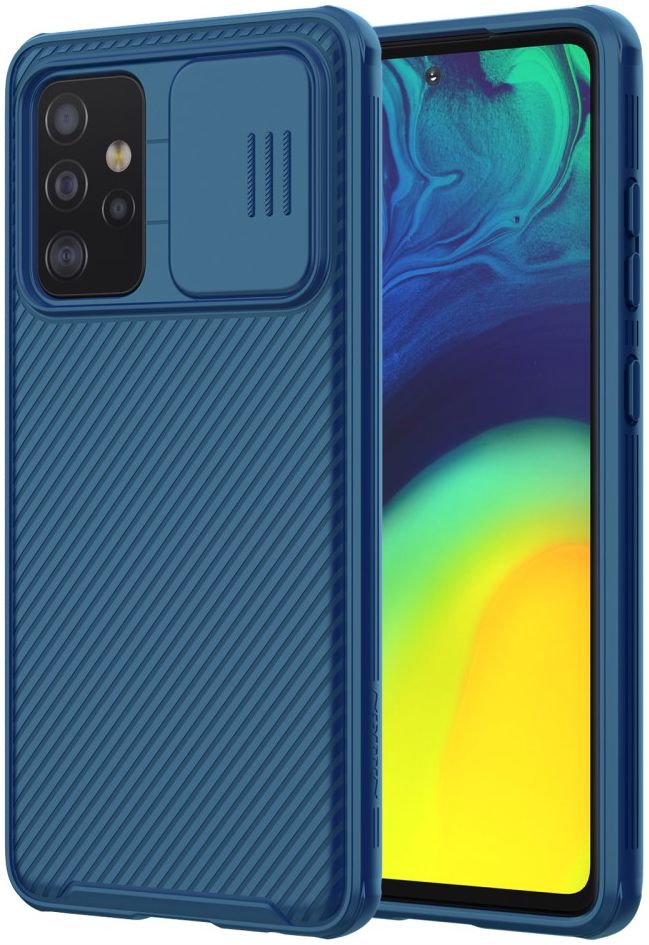 Nillkin Camshield Samsung Galaxy A52 / A52S Hoesje met Camera Slider Blauw afbeelding 1