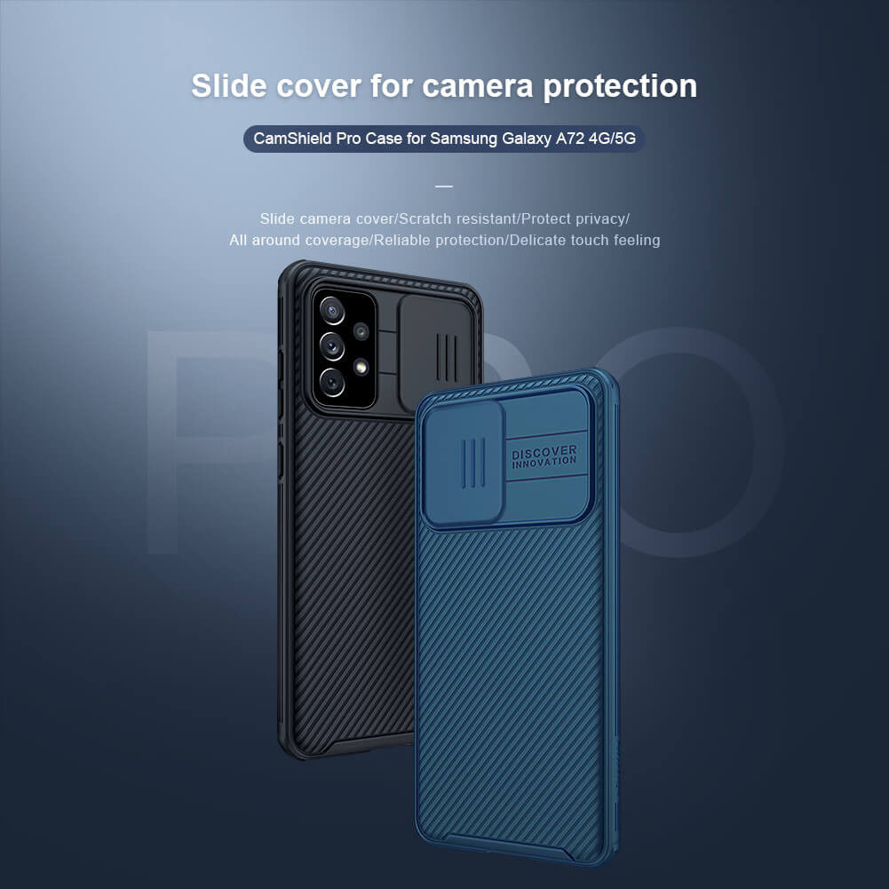 Nillkin Camshield Samsung Galaxy A72 Hoesje met Camera Slider Zwart afbeelding 10