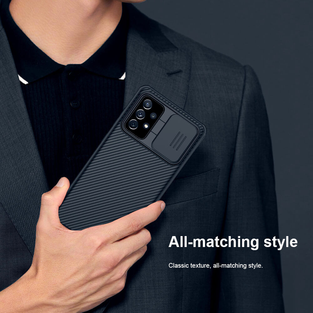 Nillkin Camshield Samsung Galaxy A72 Hoesje met Camera Slider Zwart afbeelding 9