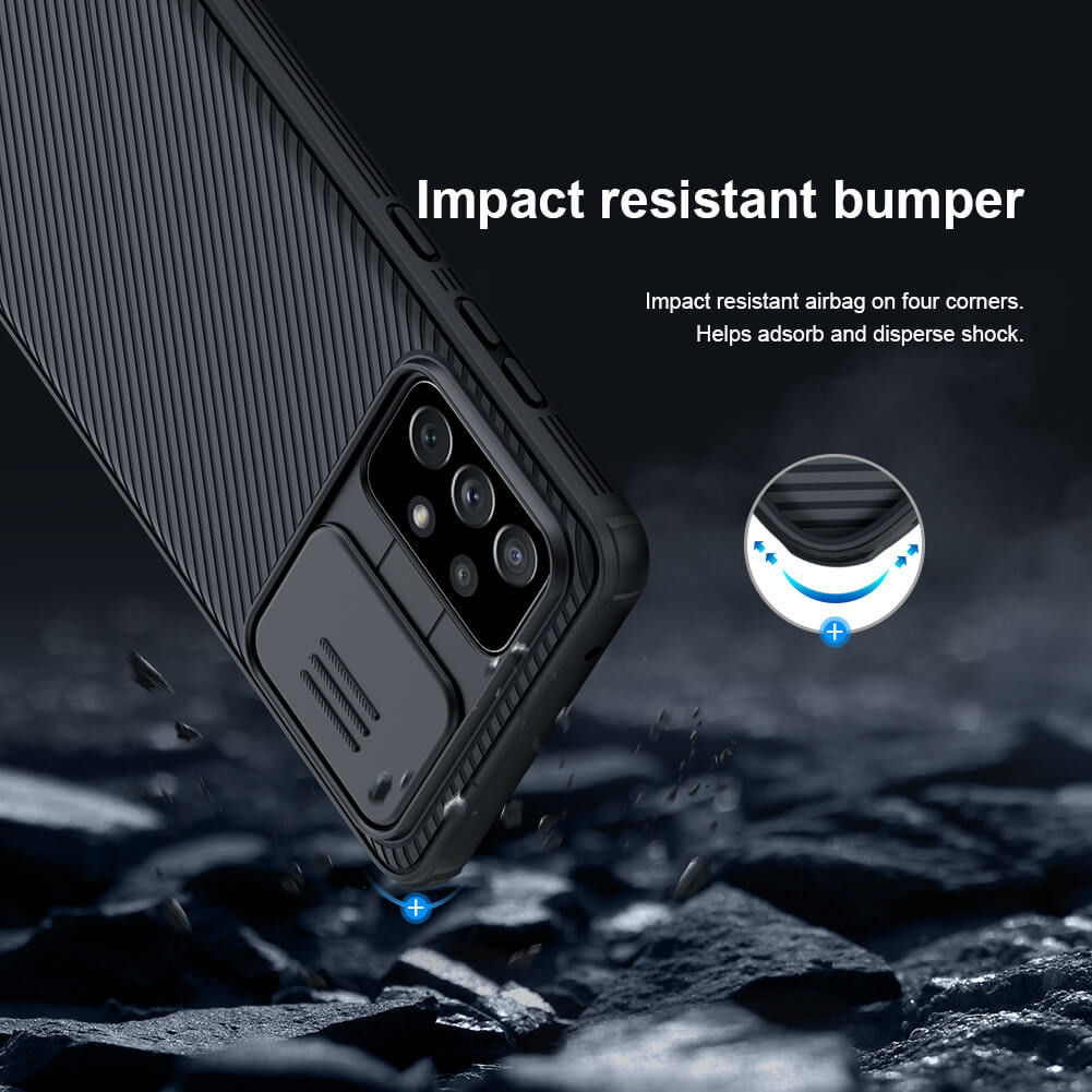 Nillkin Camshield Samsung Galaxy A72 Hoesje met Camera Slider Blauw afbeelding 11