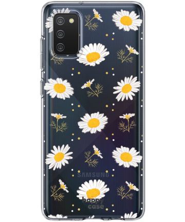 HappyCase Samsung Galaxy A02S Hoesje Flexibel TPU Bloemen Print Hoesjes