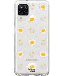 HappyCase Samsung Galaxy A12 Hoesje Flexibel TPU Bloemen Print
