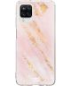 HappyCase Samsung Galaxy A12 Hoesje Flexibel TPU Pink Marmer Print