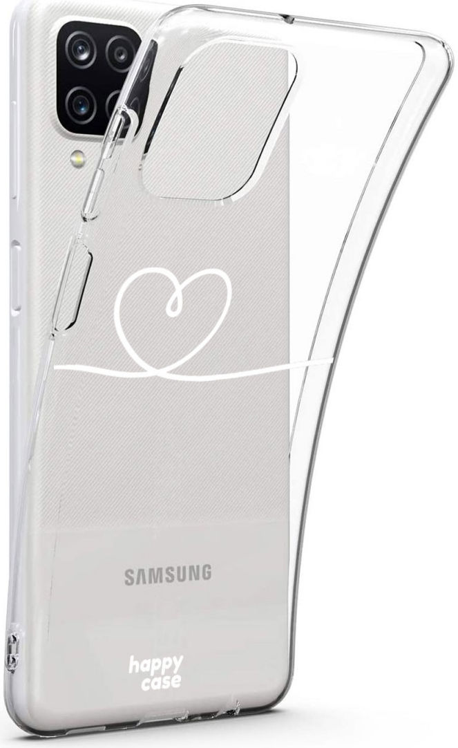 HappyCase Samsung Galaxy A12 Hoesje Flexibel TPU Hartje Print afbeelding 5