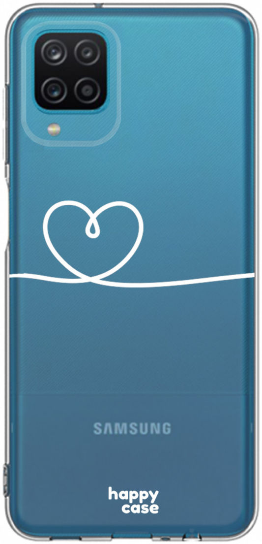 HappyCase Samsung Galaxy A12 Hoesje Flexibel TPU Hartje Print afbeelding 6