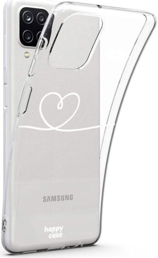 HappyCase Samsung Galaxy A12 Hoesje Flexibel TPU Hartje Print afbeelding 5
