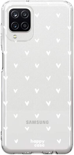 HappyCase Samsung Galaxy A12 Hoesje Flexibel TPU Hartjes Print afbeelding 1