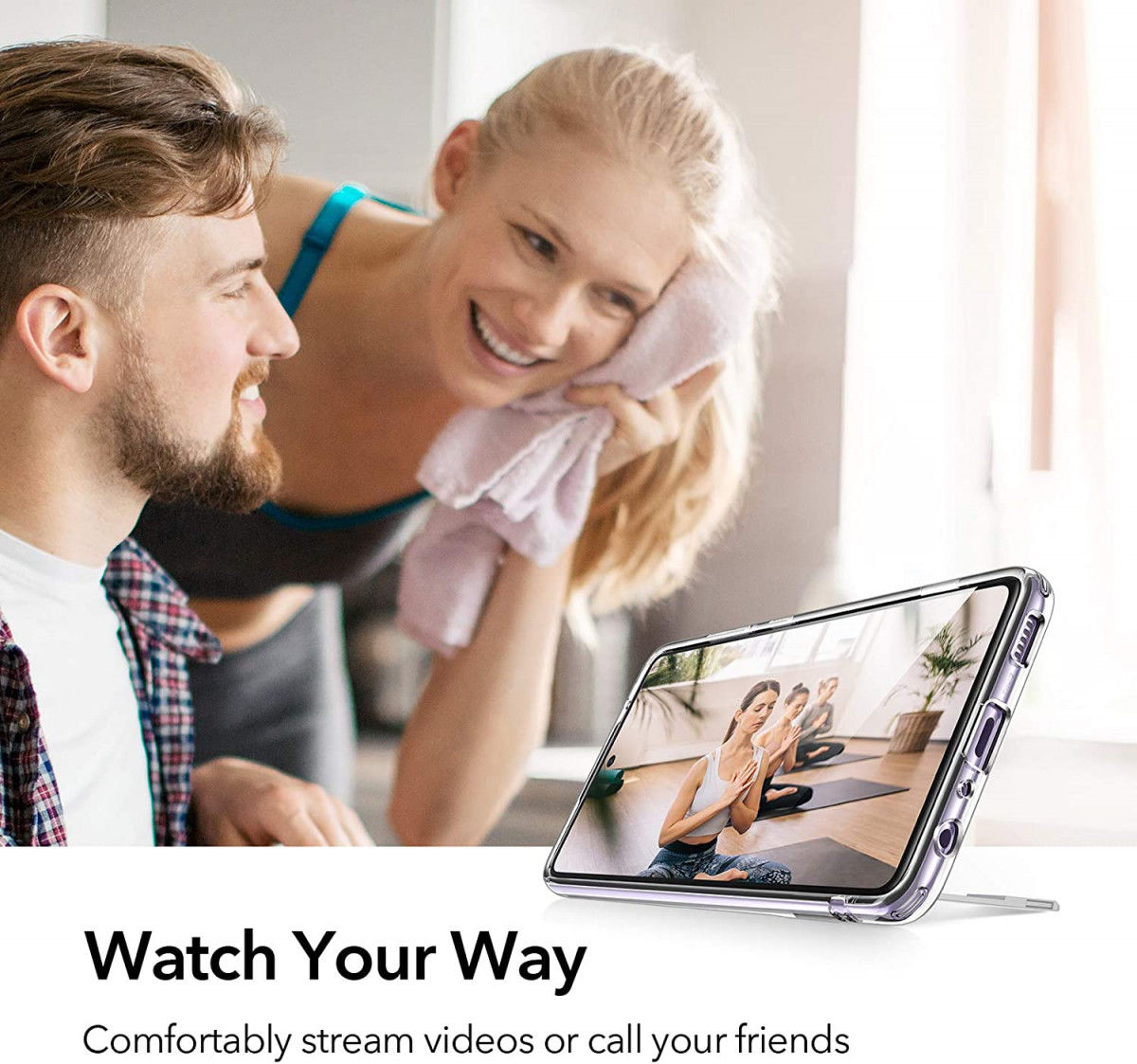 ESR Air Shield Boost Samsung Galaxy A52S Hoesje Kickstand Transparant afbeelding 3