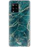 HappyCase Samsung Galaxy A42 Hoesje Flexibel TPU Aqua Marmer Print