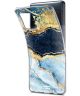HappyCase Samsung Galaxy A42 Hoesje Flexibel TPU Blauw Marmer Print