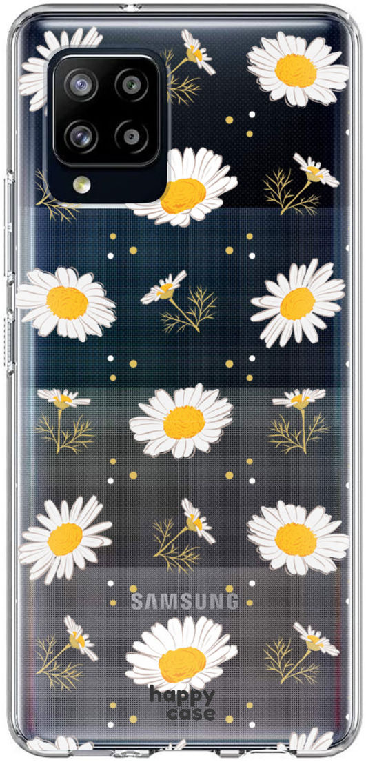 HappyCase Samsung Galaxy A42 Hoesje Flexibel TPU Bloemen Print afbeelding 1