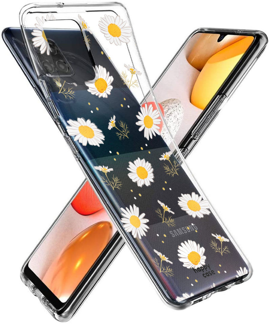 HappyCase Samsung Galaxy A42 Hoesje Flexibel TPU Bloemen Print afbeelding 7