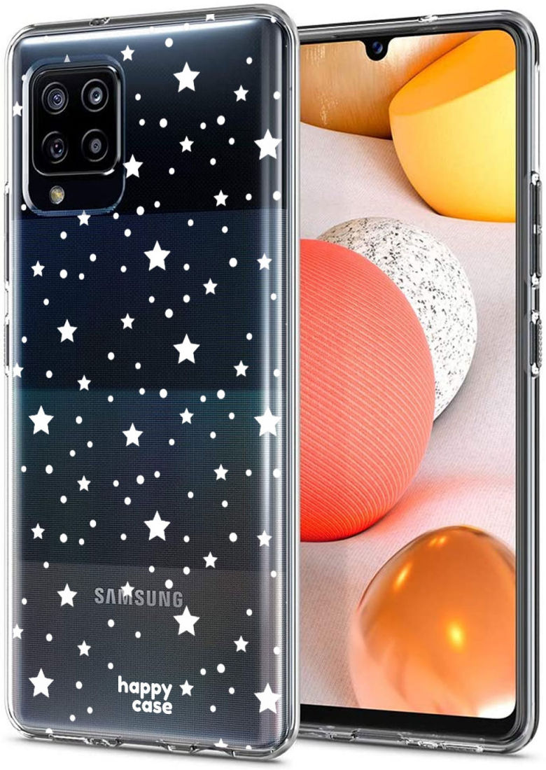 HappyCase Samsung Galaxy A42 Hoesje Flexibel TPU Sterretjes Print afbeelding 2