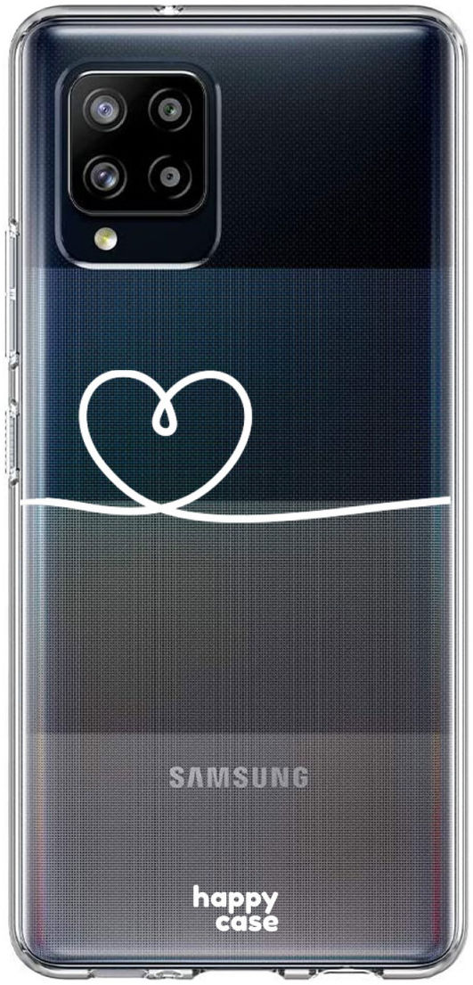 HappyCase Samsung Galaxy A42 Hoesje Flexibel TPU Hartje Print afbeelding 1