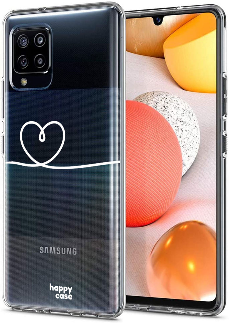 HappyCase Samsung Galaxy A42 Hoesje Flexibel TPU Hartje Print afbeelding 2