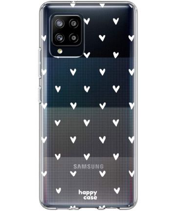 HappyCase Samsung Galaxy A42 Hoesje Flexibel TPU Hartjes Print Hoesjes