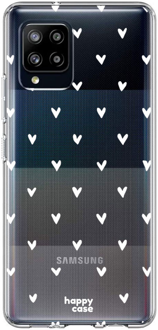 HappyCase Samsung Galaxy A42 Hoesje Flexibel TPU Hartjes Print afbeelding 1