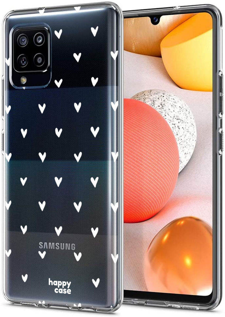 HappyCase Samsung Galaxy A42 Hoesje Flexibel TPU Hartjes Print afbeelding 2