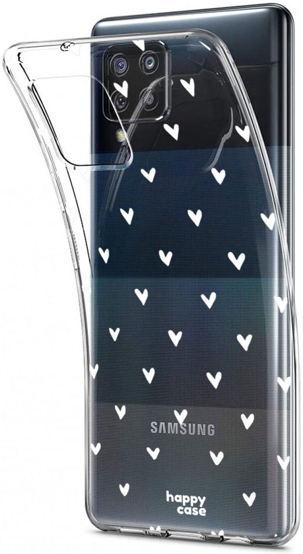 HappyCase Samsung Galaxy A42 Hoesje Flexibel TPU Hartjes Print afbeelding 7
