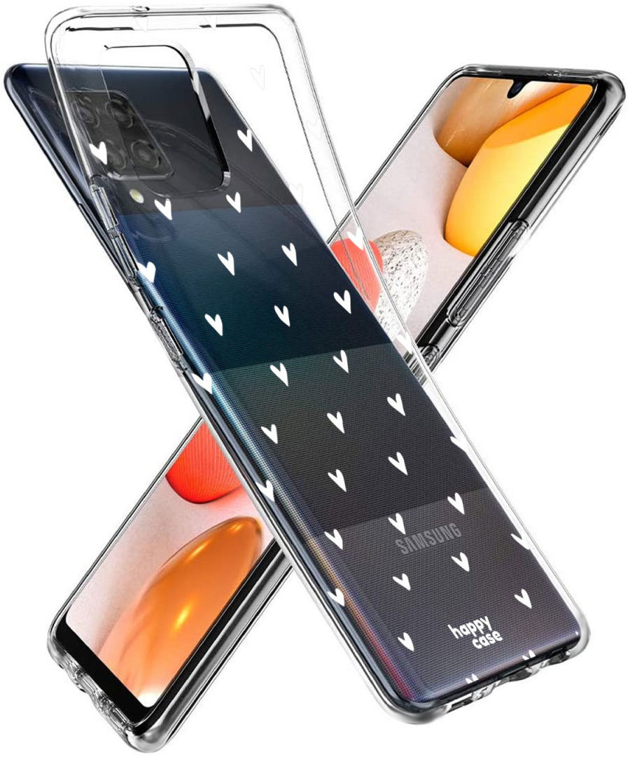 HappyCase Samsung Galaxy A42 Hoesje Flexibel TPU Hartjes Print afbeelding 8