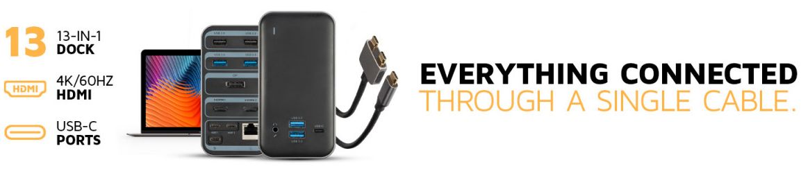 Xtorm Worx Docking Station voor MacBook/Laptop 13-in-1 USB-C Hub Zwart afbeelding 15