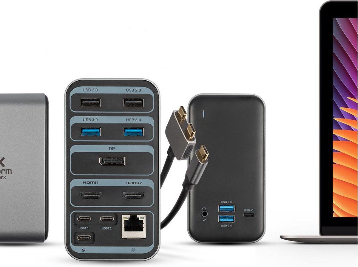 Xtorm Worx Docking Station voor MacBook/Laptop 13-in-1 USB-C Hub Zwart afbeelding 8