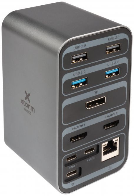 Xtorm Worx Docking Station voor MacBook/Laptop 13-in-1 USB-C Hub Zwart afbeelding 3
