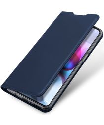 Dux Ducis Skin Pro Series Motorola Moto G100 Hoesje Wallet Case Blauw