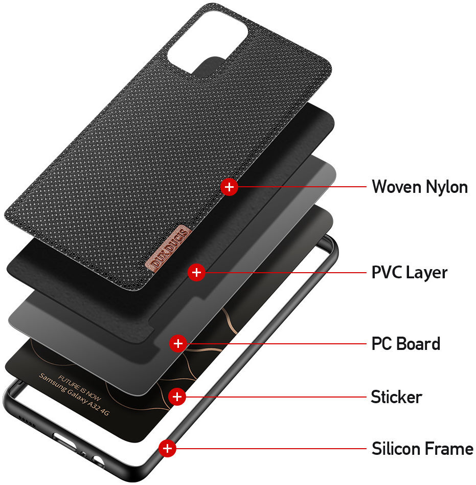 Dux Ducis Fino Series Samsung Galaxy A32 4G Hoesje Back Cover Zwart afbeelding 4