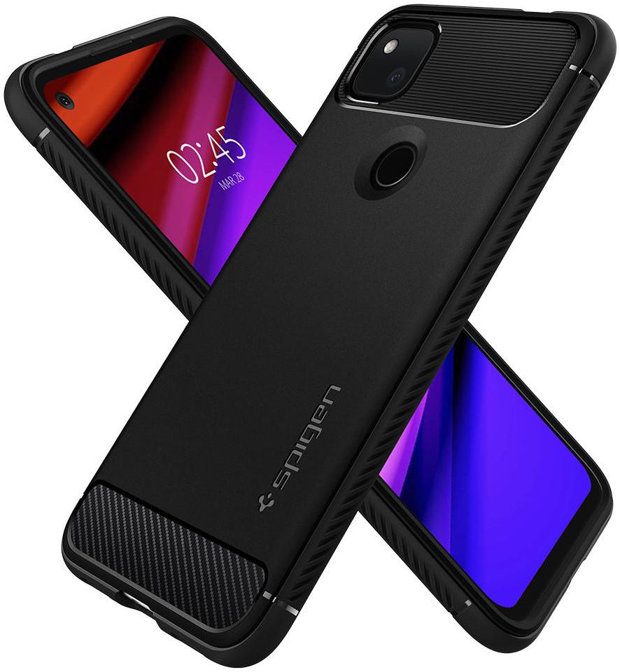 Spigen Rugged Armor Google Pixel 4A Hoesje Back Cover Zwart afbeelding 3