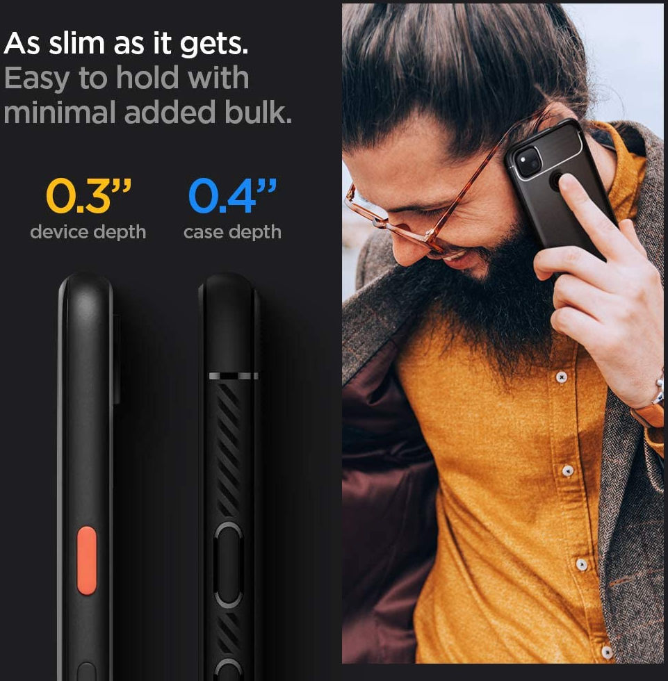 Spigen Rugged Armor Google Pixel 4A Hoesje Back Cover Zwart afbeelding 5