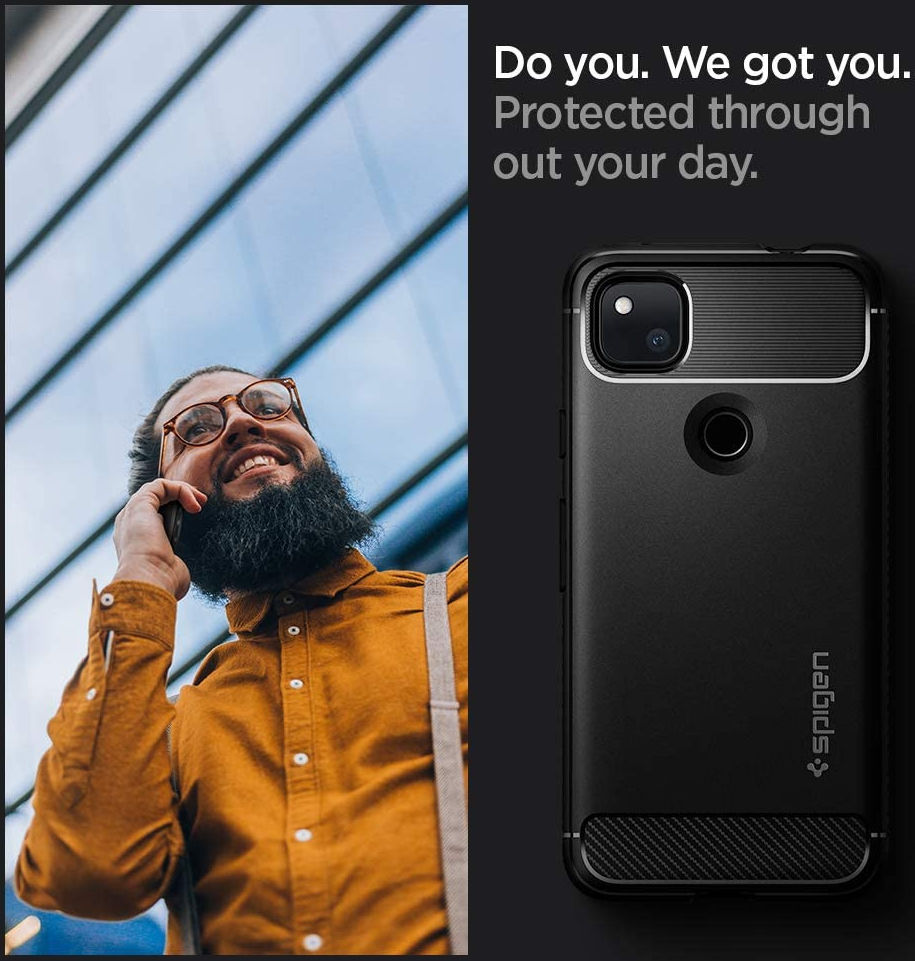 Spigen Rugged Armor Google Pixel 4A Hoesje Back Cover Zwart afbeelding 6