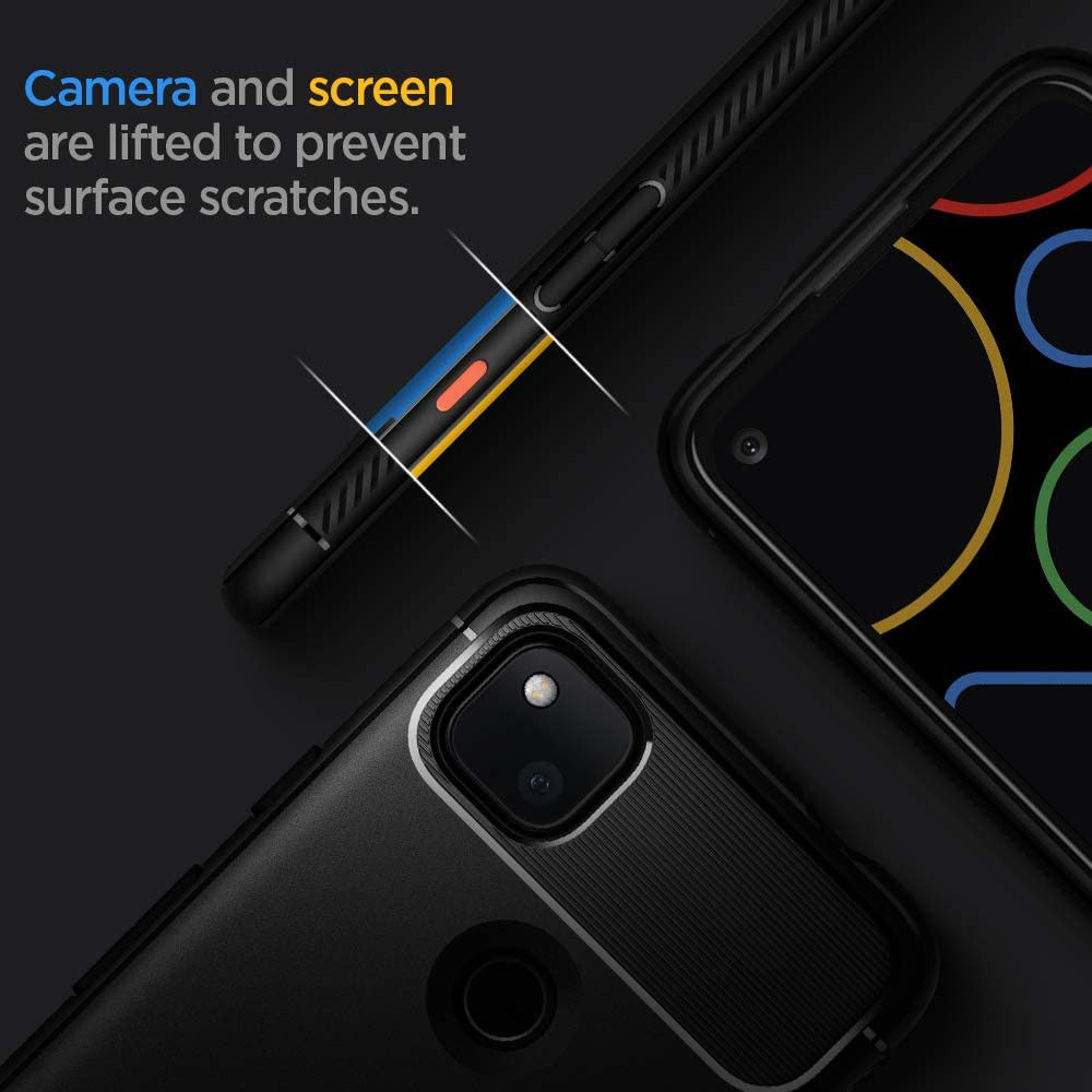 Spigen Rugged Armor Google Pixel 4A Hoesje Back Cover Zwart afbeelding 7
