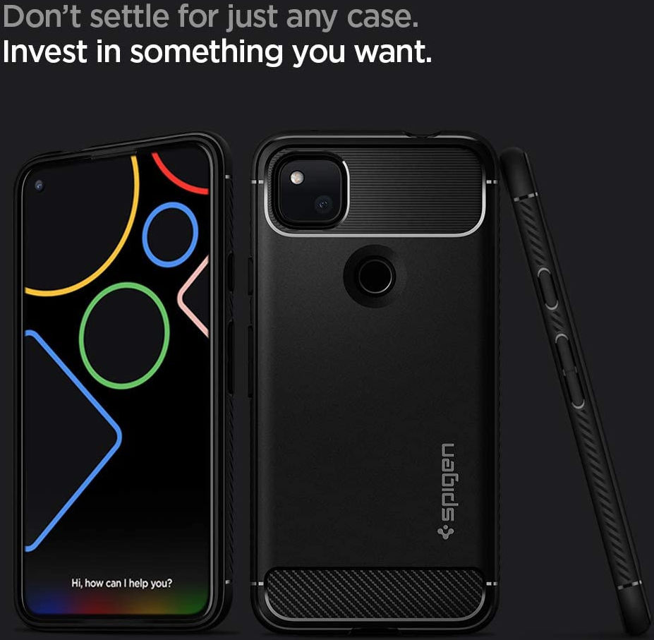 Spigen Rugged Armor Google Pixel 4A Hoesje Back Cover Zwart afbeelding 8
