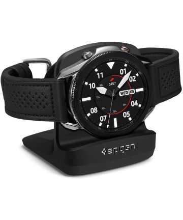 Spigen S352 Night Stand Houder voor Samsung Galaxy Watch 3 Serie Zwart Houders