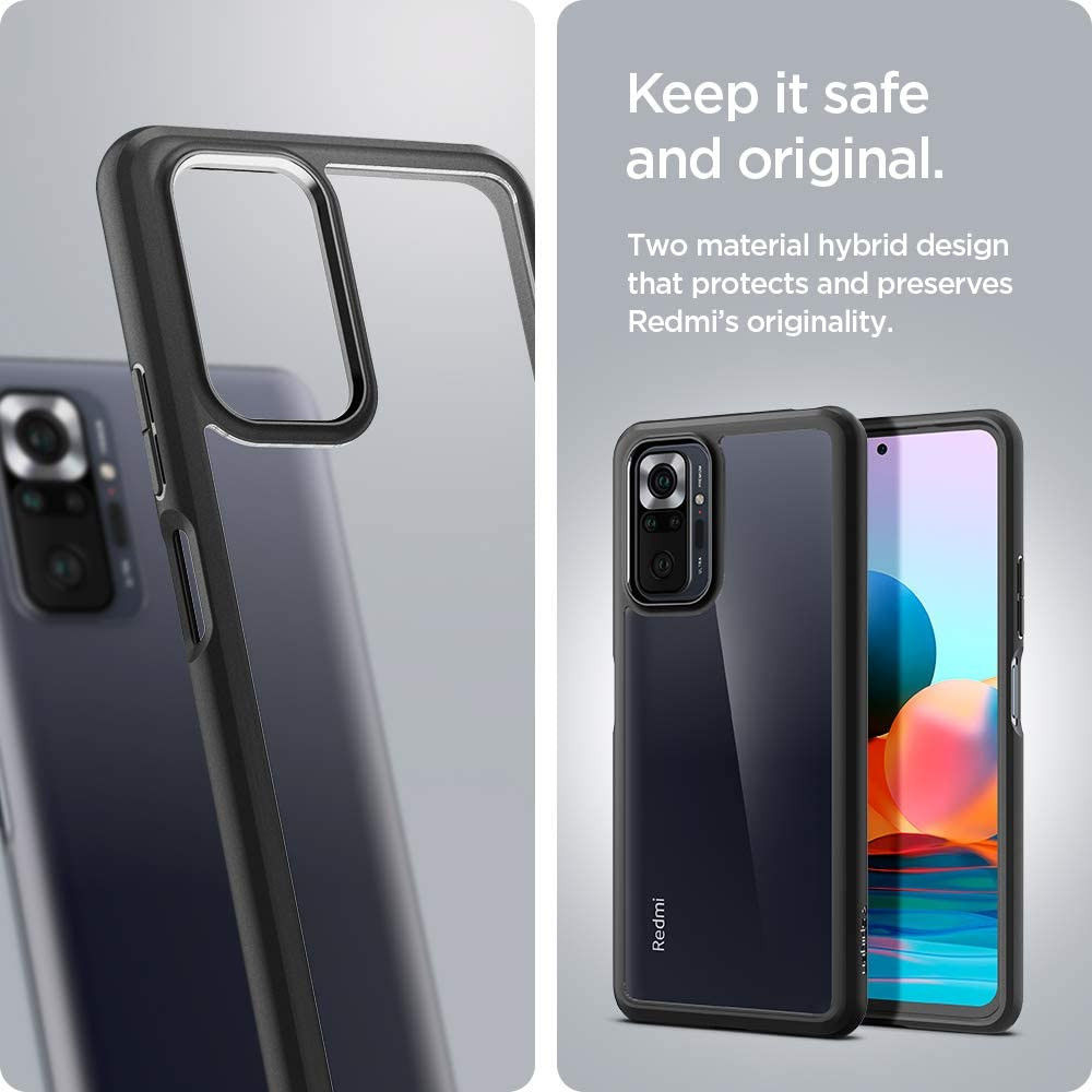 Spigen Ultra Hybrid Xiaomi Redmi Note 10 Pro Hoesje Back Cover Zwart afbeelding 8