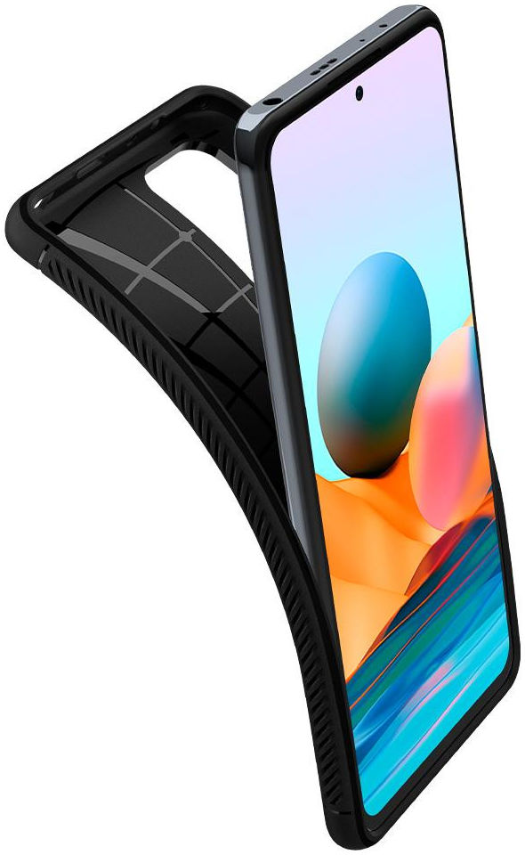 Spigen Rugged Armor Xiaomi Redmi Note 10 Pro Hoesje Back Cover Zwart afbeelding 2