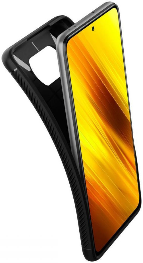 Spigen Rugged Armor Xiaomi Poco X3 / X3 Pro Hoesje Back Cover Zwart afbeelding 2
