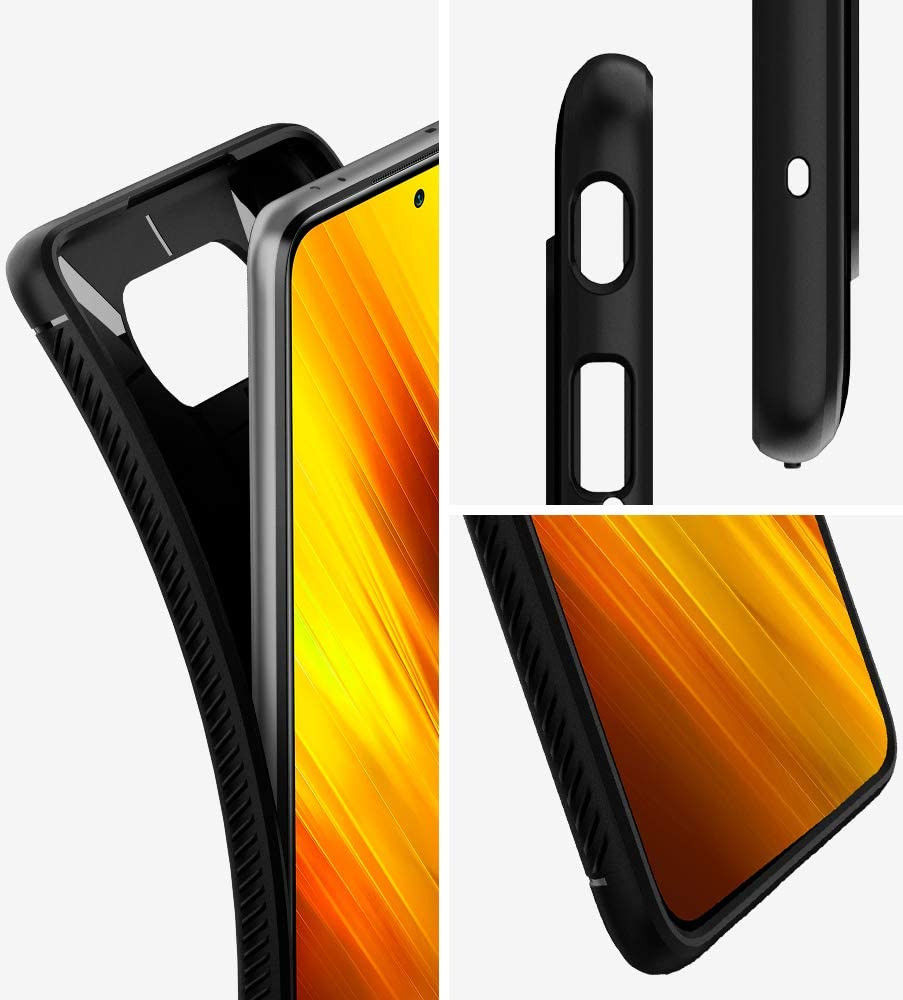 Spigen Rugged Armor Xiaomi Poco X3 / X3 Pro Hoesje Back Cover Zwart afbeelding 5